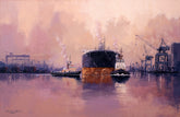 Print - Belfast Port-55.5 x 35-Unframed